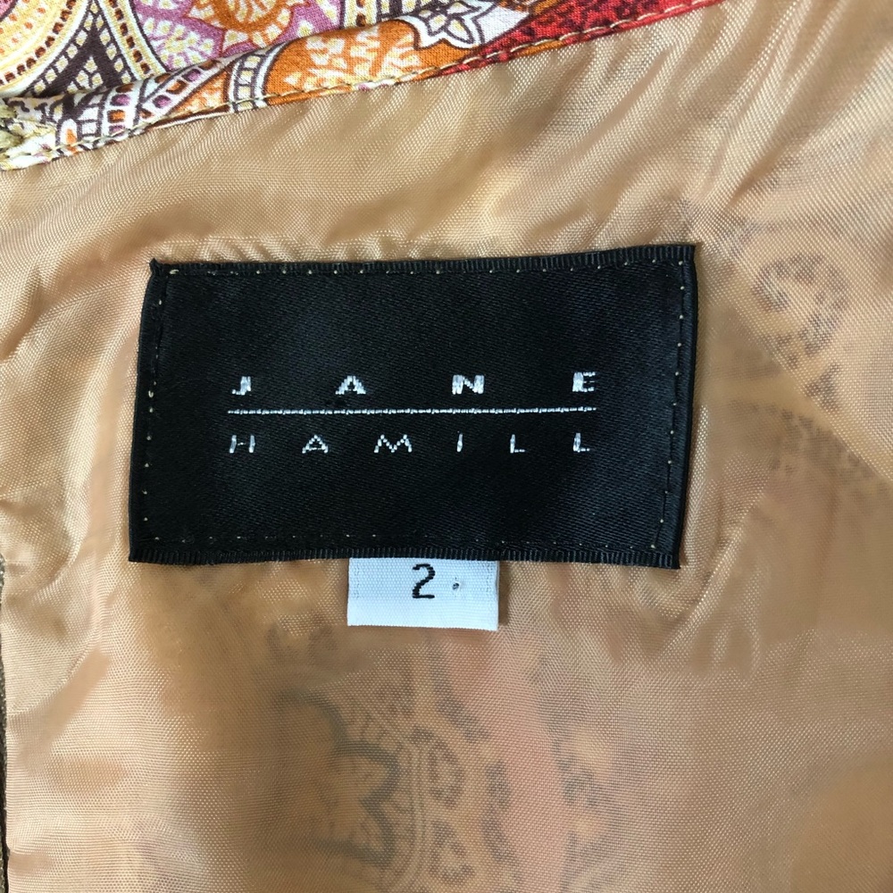 Jane Hamill Gold and Pink Paisley Silk  Dress - Picture 8 of 8